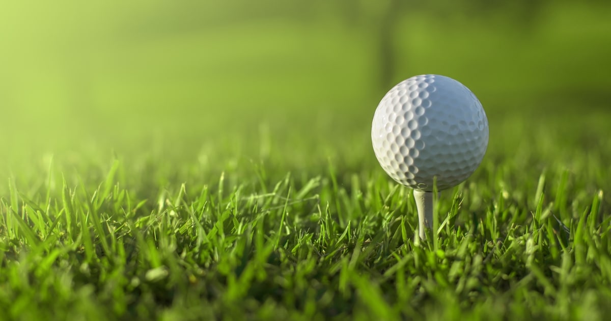 Golf ball on the green